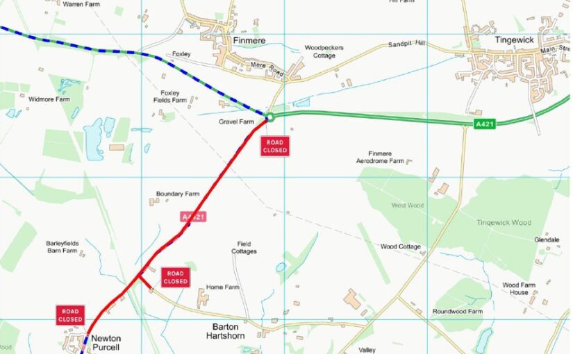 A4421 Road Closure – Newton Purcell to Finmere