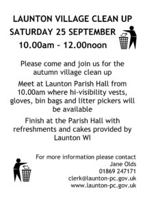 Village Clean Up Poster