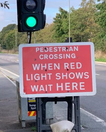 Temporary Pedestrian Lights