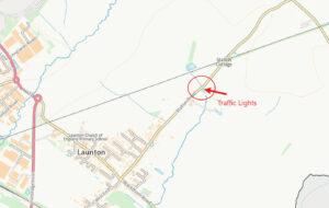 Location of traffic lights on Station Road